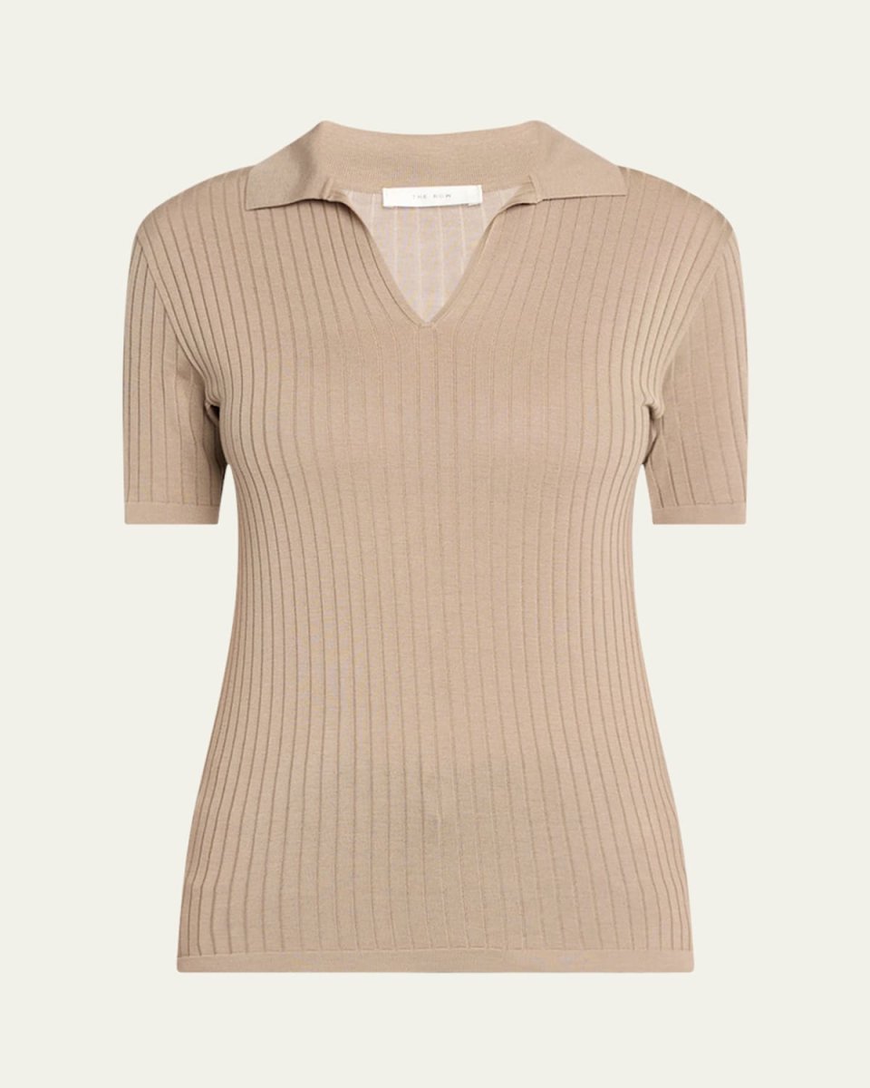 Kaiomi Ribbed Short-Sleeve Top